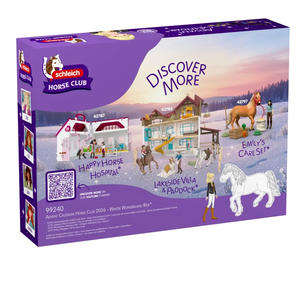 Adventní kalendář Schleich 2026 Horse Club - Vyjížďka zimní říší divů 99240