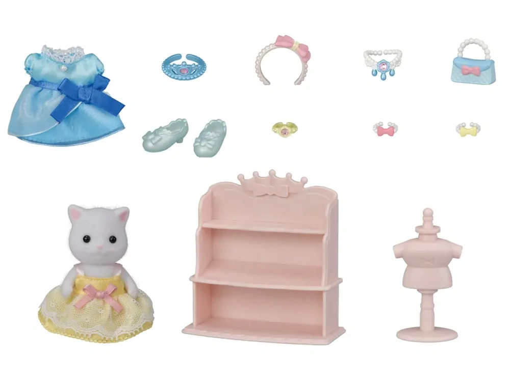Sylvanian Families Šaty a ozdoby pro princezny s kotětem