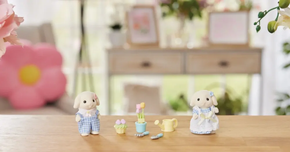 Sylvanian Families Květinový set a sourozenci Flora králíků