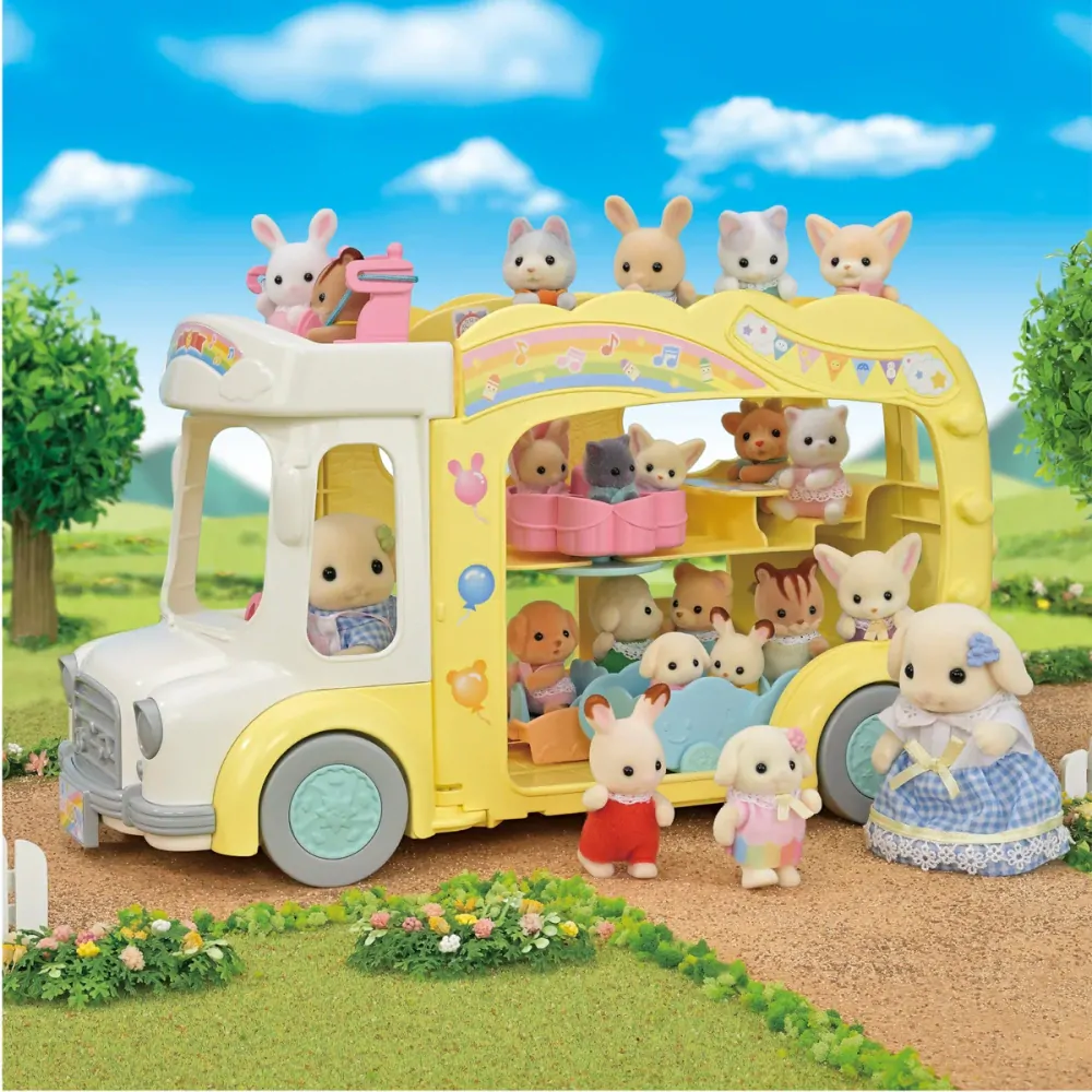 Sylvanian Families Duhový školkový autobus