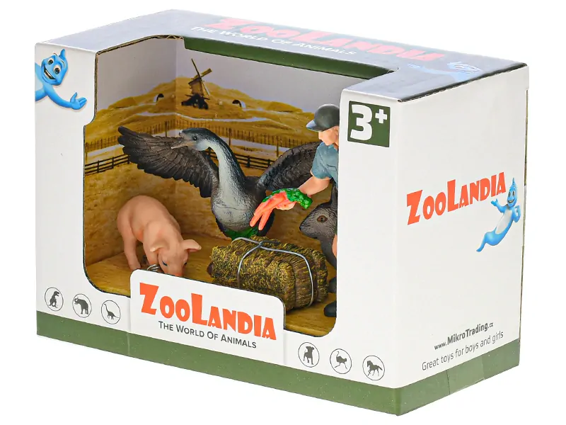 Zoolandia farma set se zvířátky a doplňky 6druhů v krabičce