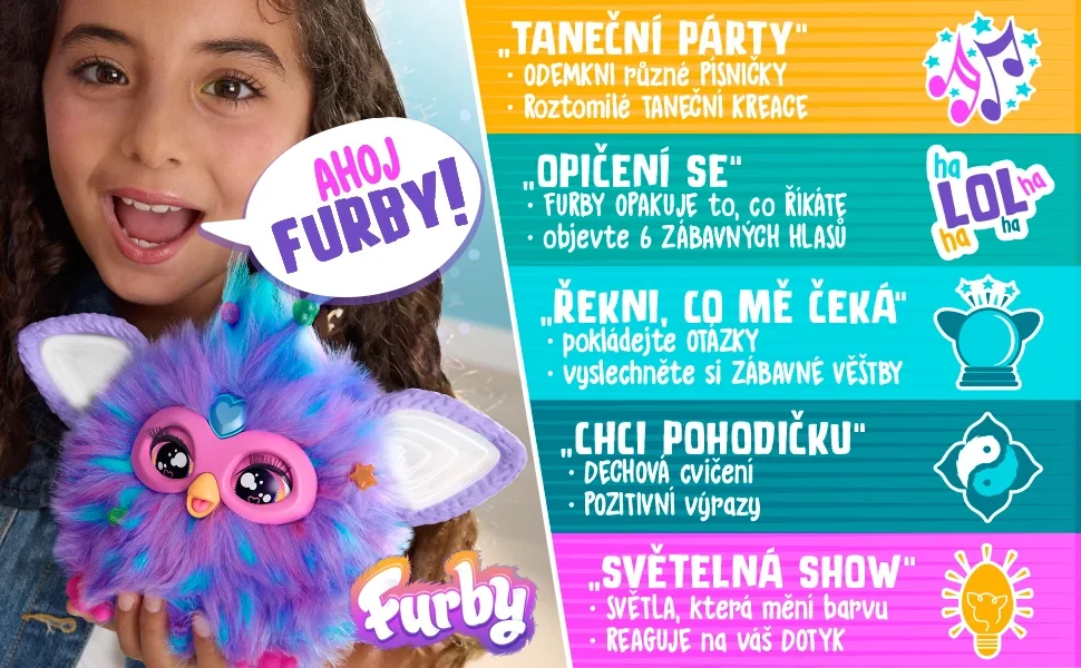 HASBRO - Furby fialový CZ verze