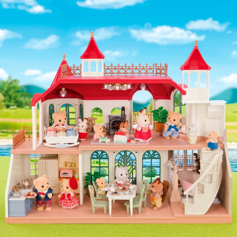Sylvanian Families Vila s červenou střechou u řeky