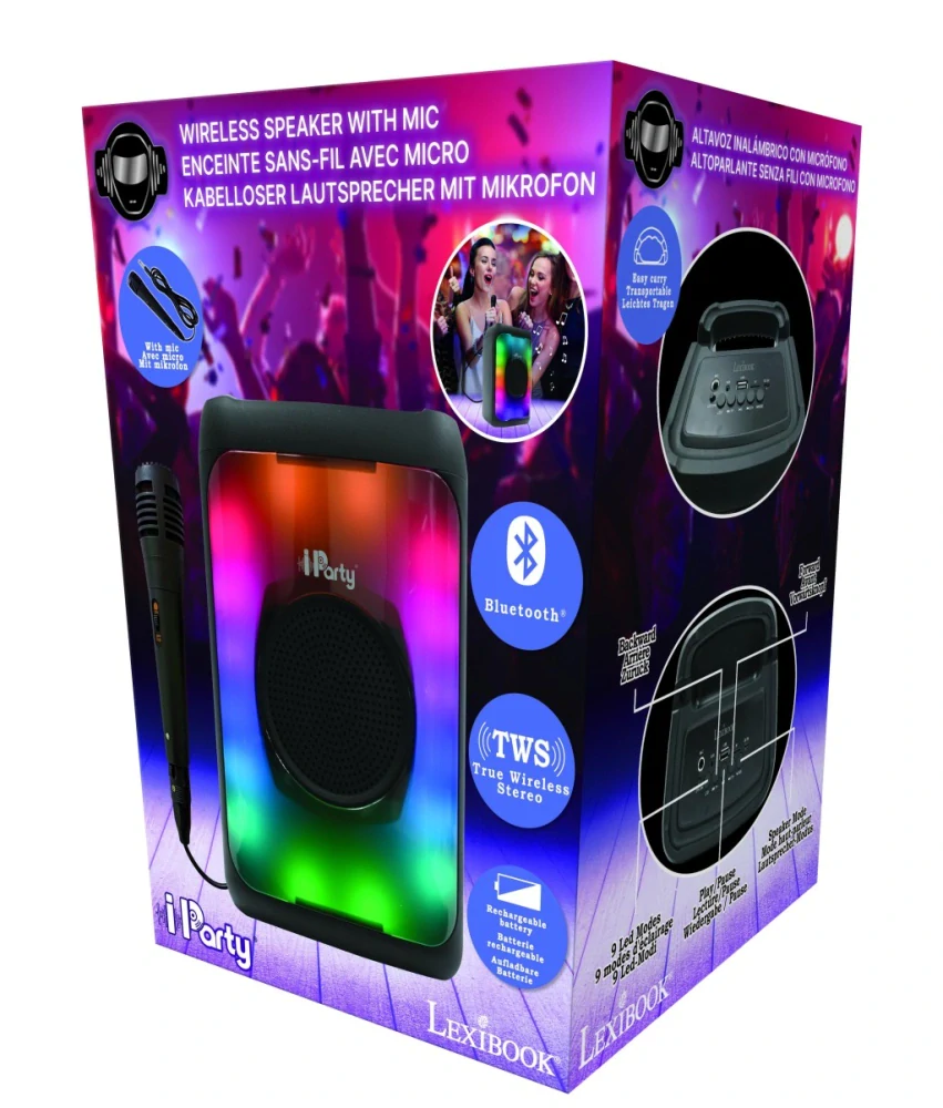 Lexibook bluetooth karaoke reproduktor s mikrofonem střední