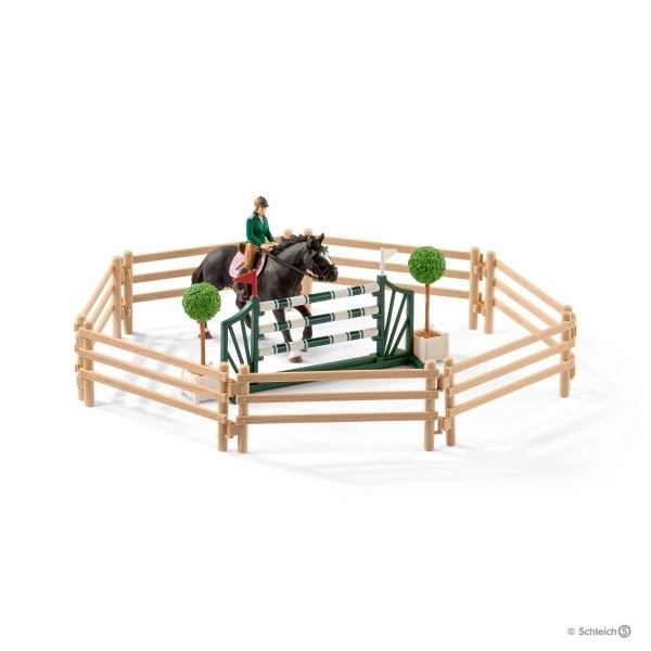 Schleich 42389 Jezdecká škola s jezdci a koňmi