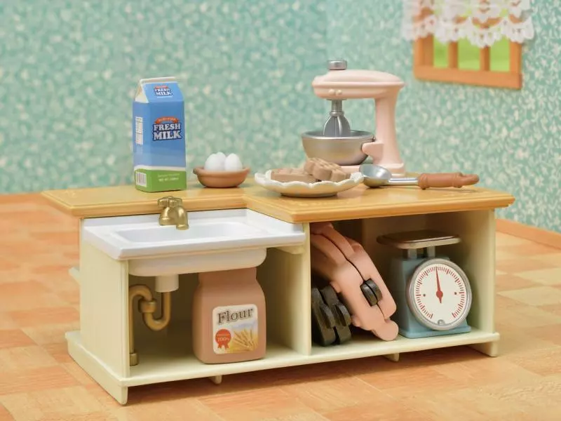 Sylvanian Families Nábytek - kuchyňský ostrov s příslušenstvím