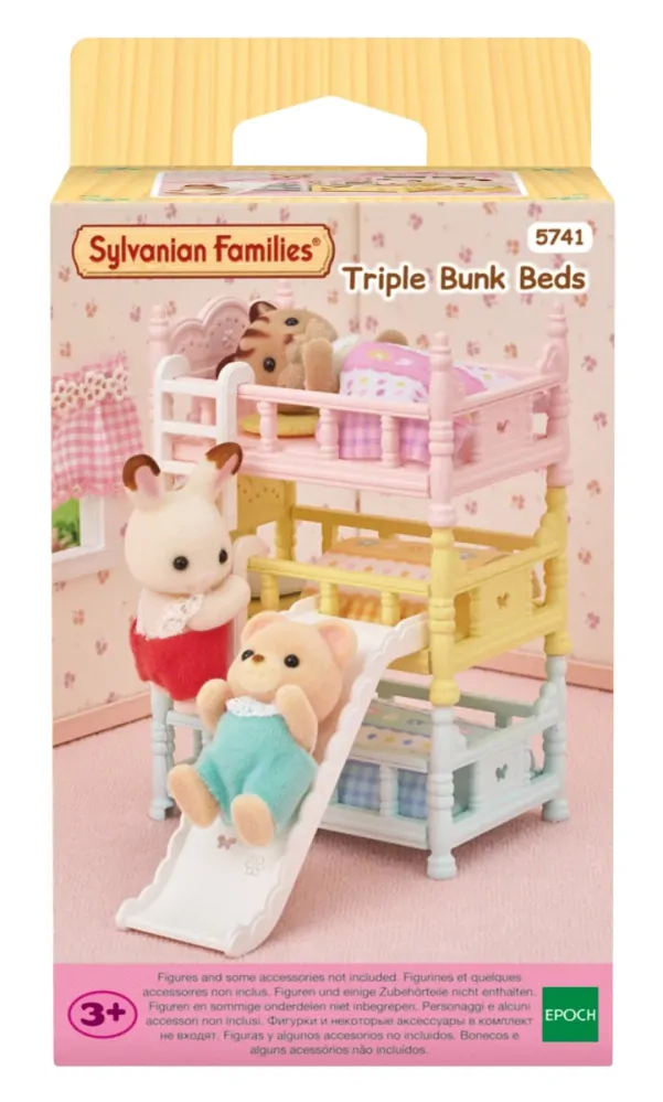 Sylvanian Families Nábytek - třípatrová postel se skluzavkou