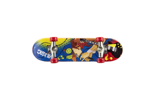 Teddies Skateboard prstový s rampou plast 10cm mix barev na kartě