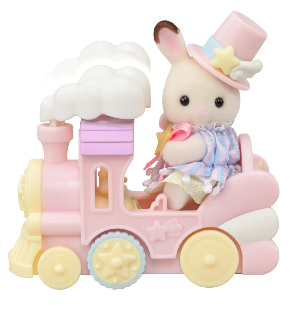 Sylvanian Families Letadlo, vláček a baby figurky v zábavném parku