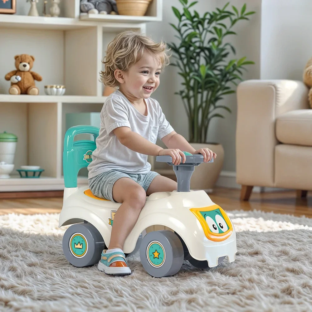 Dolu Odrážedlo auto s opěradlem, bílá