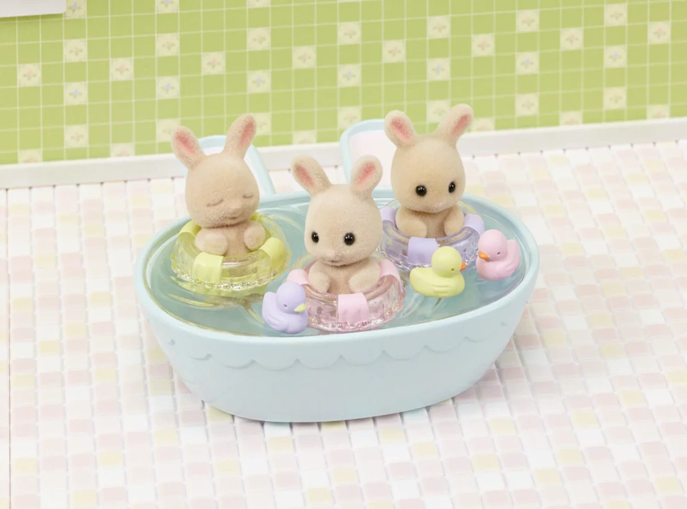 Sylvanian Families Koupel trojčat králíčků