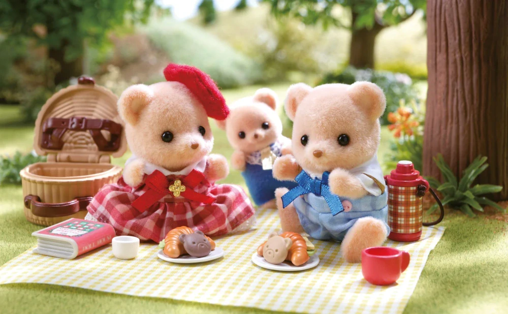Sylvanian Families Sušenkoví medvídci sestra a bratr na pikniku