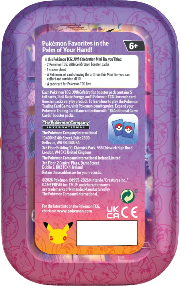Pokémon TCG: 30th Celebration Mini Tin